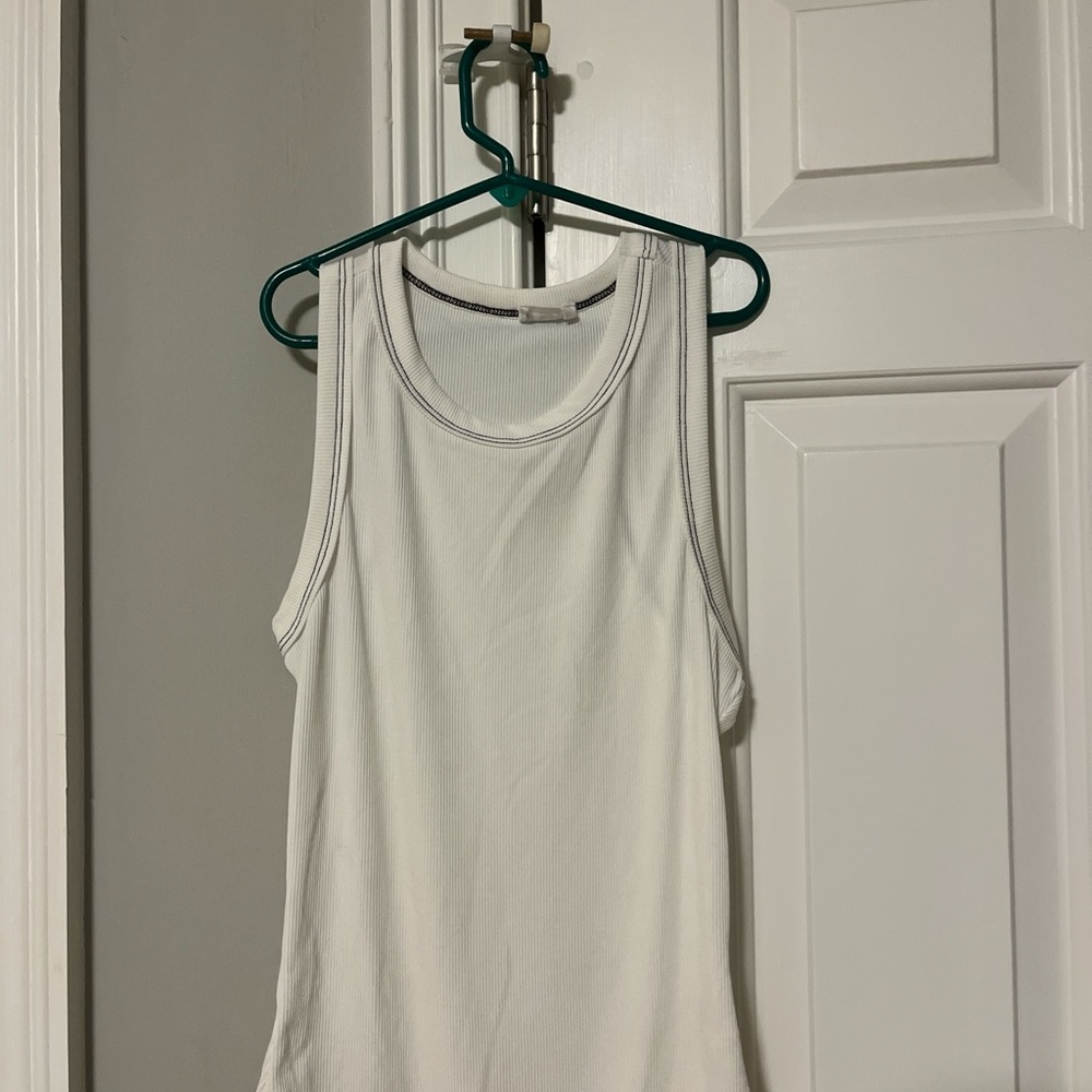 Le Lis Collection White Ribbed Bodysuit